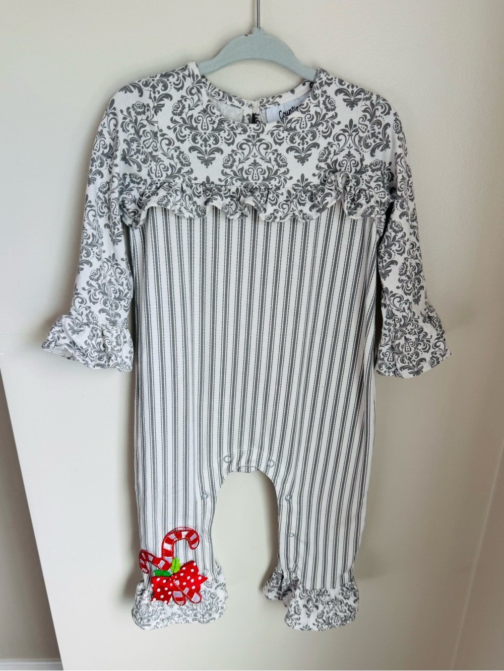 Counting Daisies Ruffle Candy Cane Jumper Size 18M